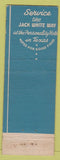 Matchbook Cover - White Plaza Hotels Dallas San Antonio Corpus Christi TX
