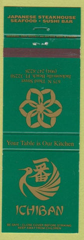 Matchbook Cover - Ichiban Japanese Steakhouse Jacksonville Beach FL