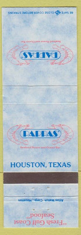 Matchbook Cover - Pappas Houston TX seafood