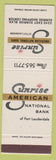 Matchbook Cover - Sunrise American National Bank Fort Lauderdale FL
