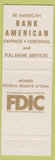 Matchbook Cover - Sunrise American National Bank Fort Lauderdale FL