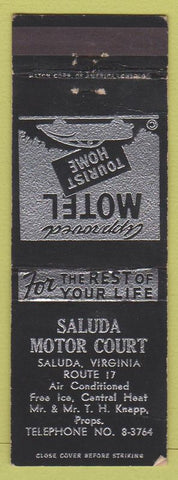 Matchbook Cover - Saluda Motor Court VA