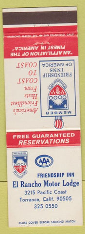 Matchbook Cover - El Rancho Motor Lodge Torrance CA