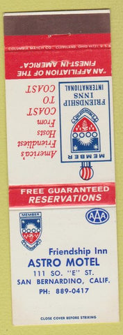 Matchbook Cover - Astro Motel San Bernardino CA