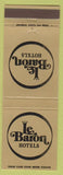 Matchbook Cover - Le Baron Hotels San Diego CA Buena Park San Jose
