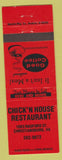 Matchbook Cover - Chick N House Restaurant Christiansburg VA