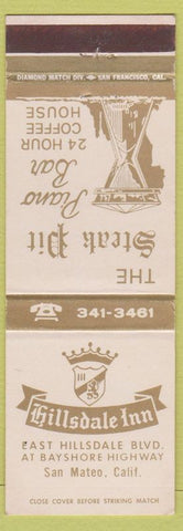 Matchbook Cover - Hillsdale Inn San Mateo CA