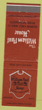 Matchbook Cover - William Paul House Holden MA