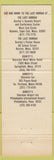 Matchbook Cover - Last Hurrah Dunfey's Parker House Cape Cod MA