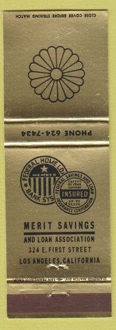 Matchbook Cover - Merit Savings and Loan Los Angeles CA