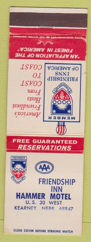 Matchbook Cover - Hammer Motel Kearney NE WEAR