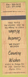 Matchbook Cover - Country Wicker Elyria OH