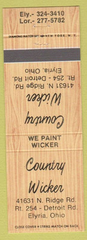 Matchbook Cover - Country Wicker Elyria OH
