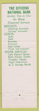Matchbook Cover - Citizens National Bank McConnelsville OH