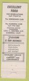 Matchbook Cover - Gardena Club Horseshoe CA poker cards