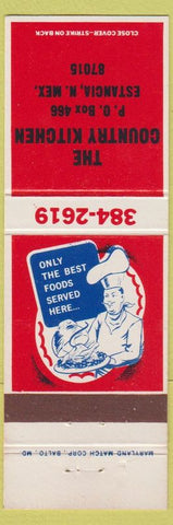 Matchbook Cover - Country Kitchen Estancia NM