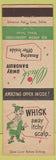 Matchbook Cover - Whisk Away Dandruff Red Arrow Labs Waco TX
