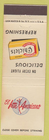 Matchbook Cover - El Inter Americano Airlines Chiclets Gum