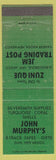 Matchbook Cover - Murphy's Trading Post Zunia Vander Wagen NM green