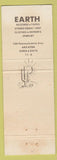 Matchbook Cover - Earth Slidell LA Records Tapes