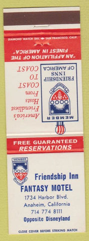 Matchbook Cover - Fantasy Motel Anaheim CA Disneyland reference