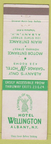 Matchbook Cover - Hotel Wellington Albany NY