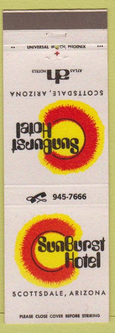 Matchbook Cover - Sun Burst Hotel Scottsdale AZ