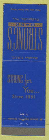 Matchbook Cover - Strong's Bank Dodgeville WI