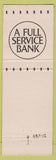 Matchbook Cover - Strong's Bank Dodgeville WI
