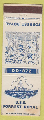 Matchbook Cover - USS Forrest Royal DD 827 military