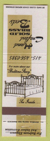 Matchbook Cover - Solid Brass Beds San Rafael CA