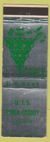 Matchbook Cover - USS Tioga County LST 1158 US Navy military