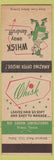 Matchbook Cover - Whisk Away Dandruff Red Arrow Labs Waco TX