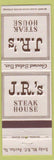 Matchbook Cover - Jrs Steak House Fairfax VA