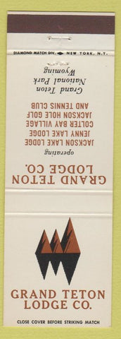 Matchbook Cover - Grand Teton Lodge National Park WY