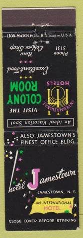 Matchbook Cover - Hotel Jamestown NY