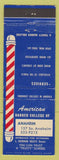 Matchbook Cover - American Barber College Anaheim CA