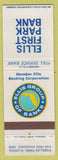 Matchbook Cover - Ellis First Park Bank Pinellas Park FL