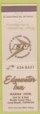 Matchbook Cover - Edgewater Inn Marina Hotel Long Beach CA