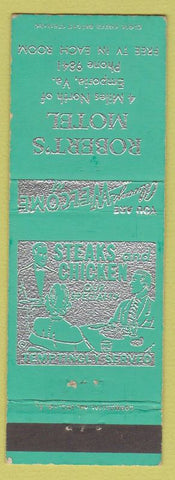 Matchbook Cover - Robert's Motel Emporia VA