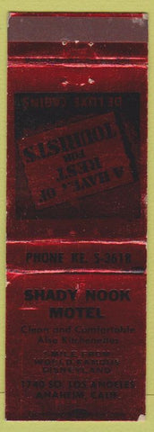 Matchbook Cover - Shady Nook Motel Anaheim CA