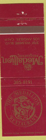 Matchbook Cover - Medallion Restaurant Los Angeles CA
