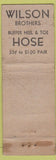 Matchbook Cover - Wilson Brothers Kansas City MO Stetson Hats WORN