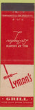 Matchbook Cover - Mike Lyman's Grill Los Angeles CA