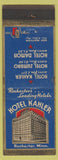 Matchbook Cover - Hotel Kahler Rochester MN