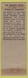 Matchbook Cover - Hotel Kahler Rochester MN