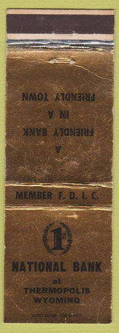 Matchbook Cover - 1st National Bank Thermopolis WY