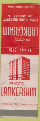 Matchbook Cover - Hotel Lankershim Los Angeles CA WEAR