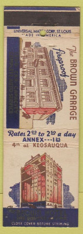Matchbook Cover - Brown Hotel Des Moines IA