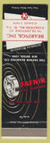 Matchbook Cover - Fafnir Ball Bearings Parkersburg WV